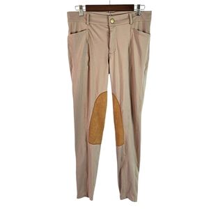 Beroy Tan Riding Sadle Patch Pants